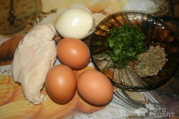 Рецепт омлет с курицей