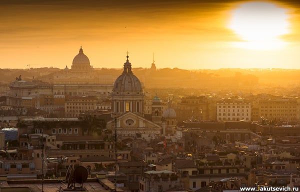 hotel Hassler Roma вид с террасы отеля на панораму Рима