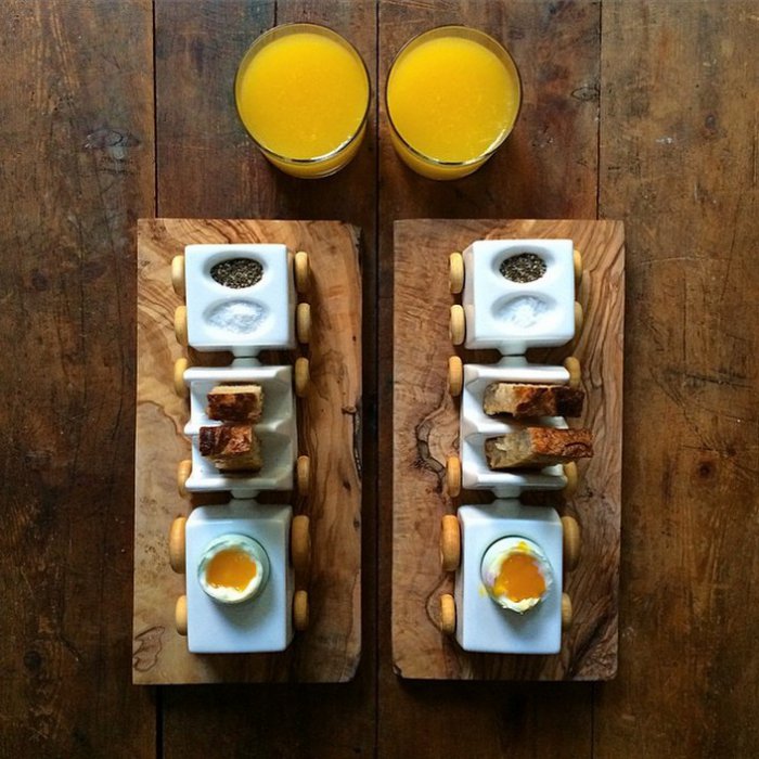 Симметричные завтраки для пары