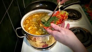 Рассольник с перловкой и солеными огурцами Рецепт приготовить обед классический быстро вкусно видео