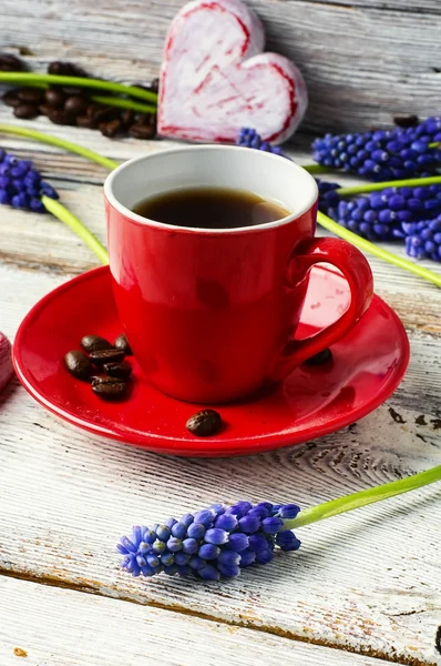 Утренний кофе и цветы Стоковая Картинка
