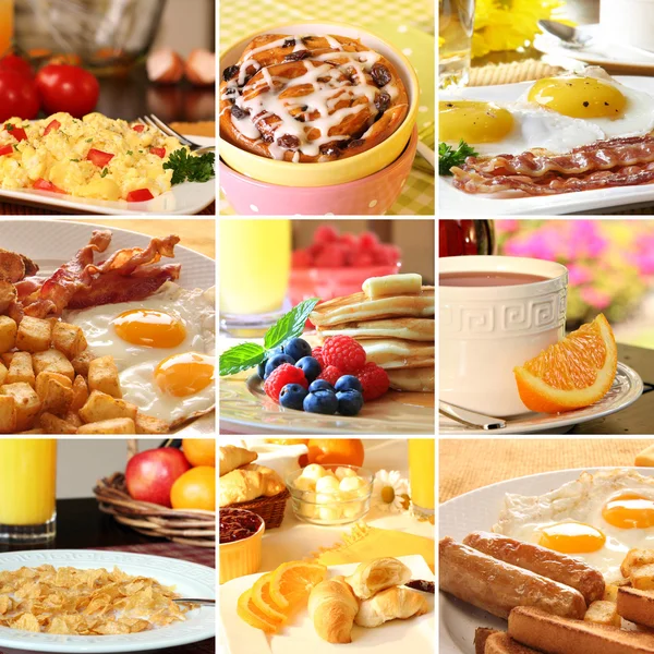 Breakfast collage — стоковое фото